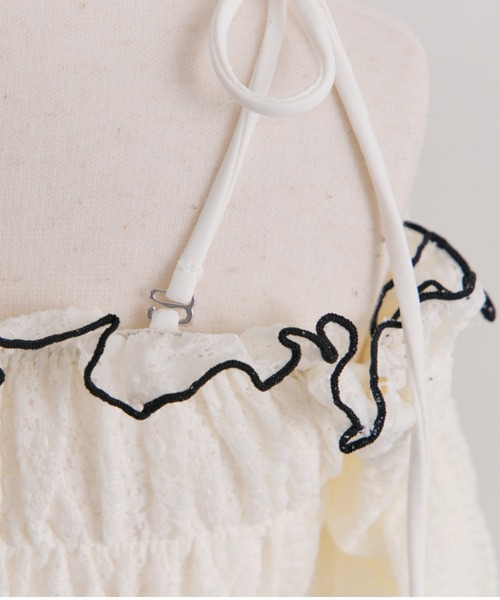 OLIVE des OLIVE（オリーブデオリーブ）の「レースシャーリングswimwear（水着・レディース・ブラック/アイボリー・FREE）」の14枚目の写真