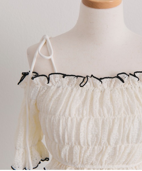 OLIVE des OLIVE（オリーブデオリーブ）の「レースシャーリングswimwear（水着・レディース・ブラック/アイボリー・FREE）」の15枚目の写真