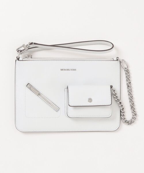 MICHAEL KORS（マイケルコース）の「JET SET コンバーチブル ジップ リストレット ラージ（クラッチバッグ・レディース・ホワイト系・FREE）」の4枚目の写真