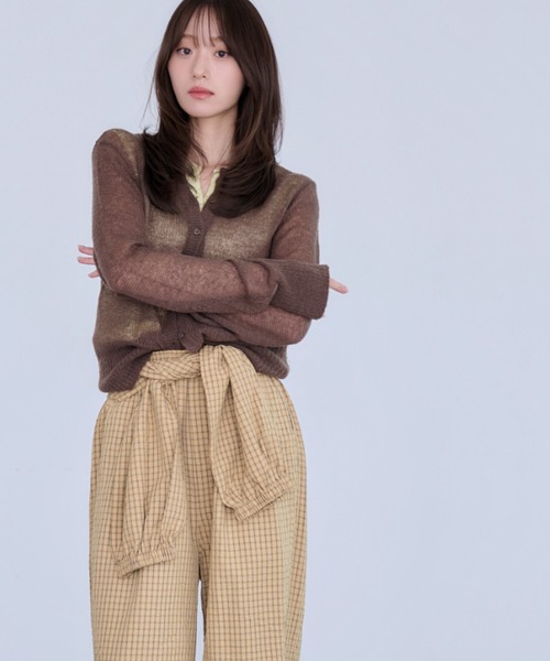 Dita Muaj.(ディータムアージュ)の「チェック腰巻風ジョガーパンツ(その他パンツ・レディース・ブラウン/ブルー・FREE)」の10枚目の写真