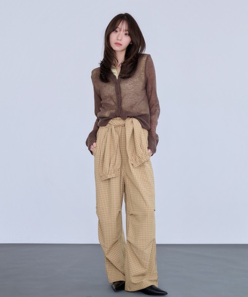 Dita Muaj.(ディータムアージュ)の「チェック腰巻風ジョガーパンツ(その他パンツ・レディース・ブラウン/ブルー・FREE)」の9枚目の写真