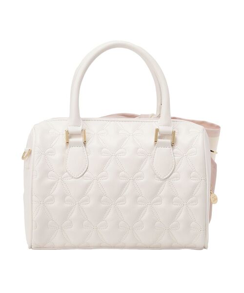 Maison de FLEUR（メゾンドフルール）の「スカーフ付きリボンキルティング2Wayボストン（ボストンバッグ・レディース・アイボリー/ブラック/ピンク・FREE）」の9枚目の写真