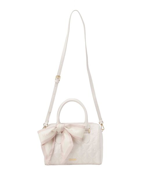 Maison de FLEUR（メゾンドフルール）の「スカーフ付きリボンキルティング2Wayボストン（ボストンバッグ・レディース・アイボリー/ブラック/ピンク・FREE）」の12枚目の写真