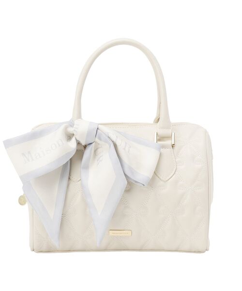 Maison de FLEUR（メゾンドフルール）の「スカーフ付きリボンキルティング2Wayボストン（ボストンバッグ・レディース・アイボリー/ブラック/ピンク・FREE）」の19枚目の写真