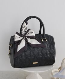 Maison de FLEUR | スカーフ付きリボンキルティング2Wayボストン(ボストンバッグ)