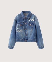LA POMME petit（ラポミ・プチ）の「Embroidery Denim Jacket（デニムジャケット）」