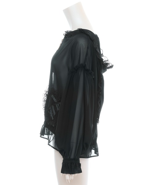 Secret Honey（シークレットハニー）の「うさみみシフォンパーカー（その他アウター・レディース・オフホワイト/ブラック・MEDIUM）」の3枚目の写真