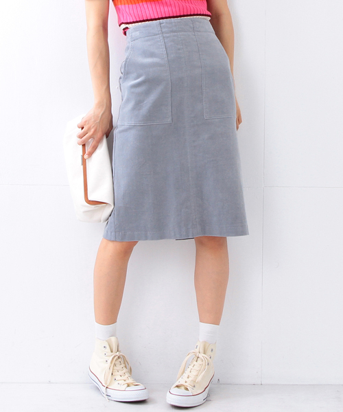 Ray BEAMS（レイビームス）の「◇【ラブリ着用】Ray BEAMS / ストレッチ コーデュロイ  タイトスカート（スカート・レディース・ベージュ/サックスブルー/キャメル・0/1）」の3枚目の写真