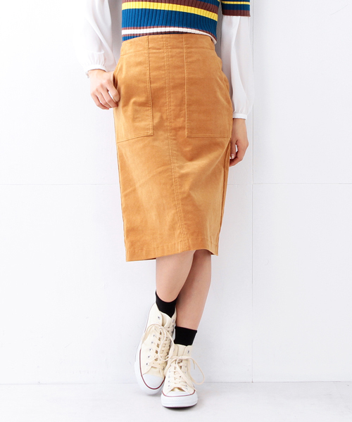 Ray BEAMS（レイビームス）の「◇【ラブリ着用】Ray BEAMS / ストレッチ コーデュロイ  タイトスカート（スカート・レディース・ベージュ/サックスブルー/キャメル・0/1）」の13枚目の写真