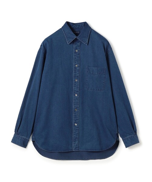 TOMORROWLAND (トゥモローランド)の「コットンインディゴ セミワイドカラーシャツ CANCLINI(シャツ/ブラウス・メンズ・ブルー・XS/L/M/S)」の1枚目の写真