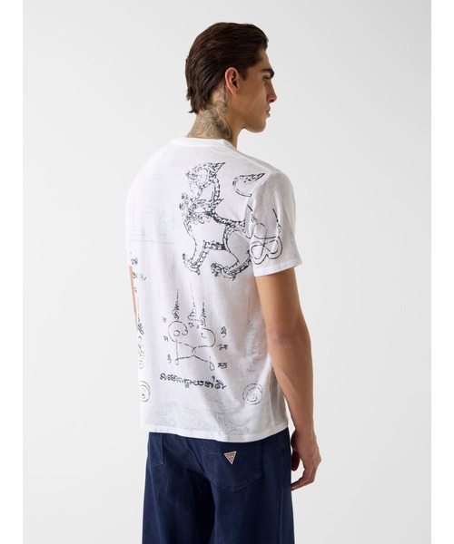 Guess(ゲス)の「SOUTHEAST Burnout Tee Tシャツ(Tシャツ/カットソー・メンズ・ホワイト・LARGE/XX-LARGE/X-LARGE/MEDIUM/SMALL)」の2枚目の写真