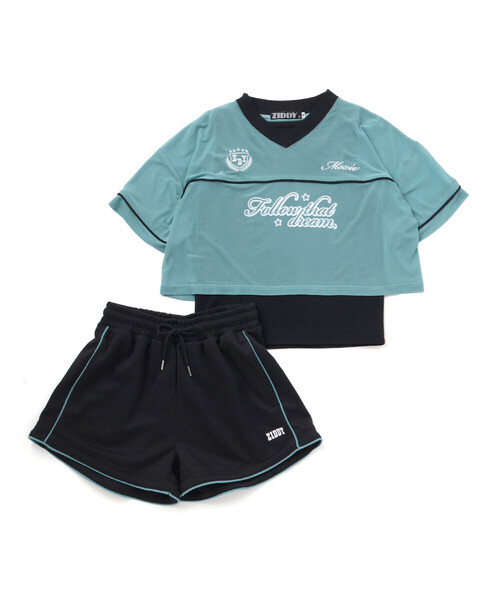 ZIDDY（ジディ）の「グロウスポMIX・チュールタンクSET(130~160cm)（セットアップ・キッズ・ブラック/グリーン・140cm/130cm/150cm/FREE）」の11枚目の写真