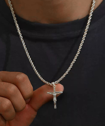 HEITA（ヘイタ）の「FLINT SILVER NECKLACE フリンツシルバー十字架ネックレス（ネックレス）」