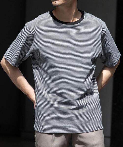 URBAN RESEARCH ROSSO MEN(アーバンリサーチロッソメン)の「『XLサイズあり』『UR TECH』汗ジミ防止クルーネックTシャツ(Tシャツ/カットソー・メンズ・ネイビー/ホワイト系その他/ホワイト/ブラック/ブラック系その他/グレー・X-LARGE/LARGE/MEDIUM/SMALL)」の17枚目の写真