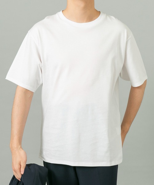 URBAN RESEARCH ROSSO MEN（アーバンリサーチロッソメン）の「『XLサイズあり』『UR TECH』汗ジミ防止クルーネックTシャツ（Tシャツ/カットソー・メンズ・ネイビー/ホワイト系その他/ホワイト/ブラック/ブラック系その他/グレー・X-LARGE/LARGE/MEDIUM/SMALL）」の7枚目の写真