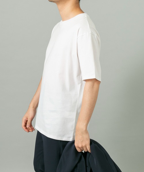URBAN RESEARCH ROSSO MEN（アーバンリサーチロッソメン）の「『XLサイズあり』『UR TECH』汗ジミ防止クルーネックTシャツ（Tシャツ/カットソー・メンズ・ネイビー/ホワイト系その他/ホワイト/ブラック/ブラック系その他/グレー・X-LARGE/LARGE/MEDIUM/SMALL）」の8枚目の写真