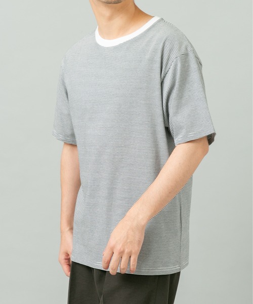URBAN RESEARCH ROSSO MEN（アーバンリサーチロッソメン）の「『XLサイズあり』『UR TECH』汗ジミ防止クルーネックTシャツ（Tシャツ/カットソー・メンズ・ネイビー/ホワイト系その他/ホワイト/ブラック/ブラック系その他/グレー・X-LARGE/LARGE/MEDIUM/SMALL）」の12枚目の写真