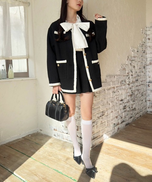 one after another NICE CLAUP（ワンアフターアナザーナイスクラップ）の「【リバイバル】刺繍入りボウタイリボンブラウス（シャツ/ブラウス・レディース・オフホワイト/サックスブルー/グレー/ドット・FREE）」の20枚目の写真