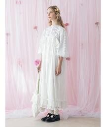 TSUHARU by Samansa Mos2 | 【WHITE COLLECTION】スカラップ刺繍キャミワンピース(ワンピース)