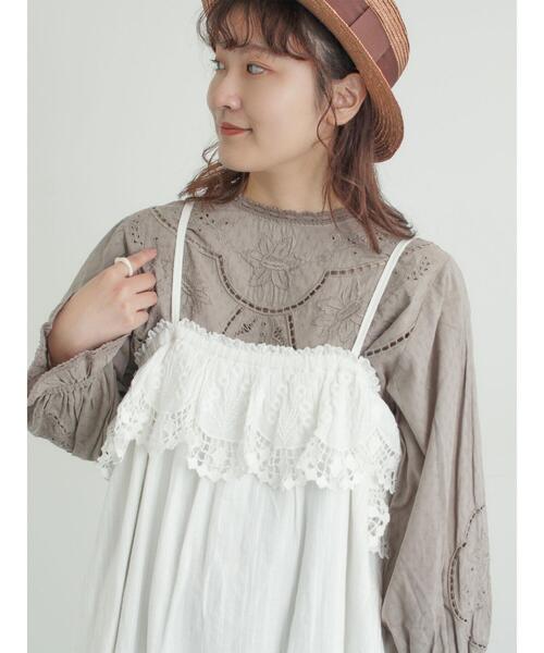 TSUHARU by Samansa Mos2（ツハルバイサマンサモスモス）の「【WHITE COLLECTION】スカラップ刺繍キャミワンピース（ワンピース・レディース・ホワイト・F）」の20枚目の写真