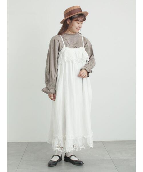TSUHARU by Samansa Mos2（ツハルバイサマンサモスモス）の「【WHITE COLLECTION】スカラップ刺繍キャミワンピース（ワンピース・レディース・ホワイト・F）」の22枚目の写真