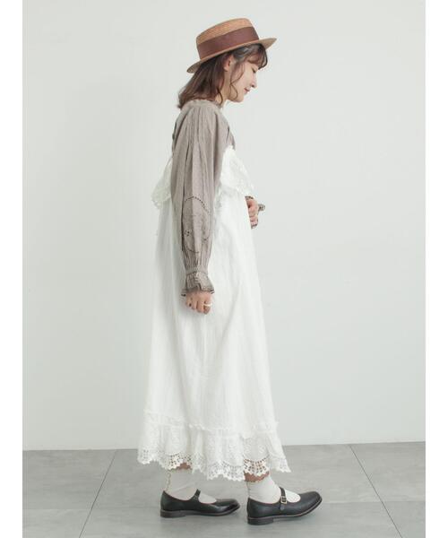 TSUHARU by Samansa Mos2（ツハルバイサマンサモスモス）の「【WHITE COLLECTION】スカラップ刺繍キャミワンピース（ワンピース・レディース・ホワイト・F）」の13枚目の写真
