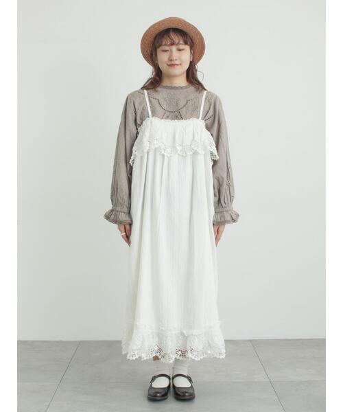 TSUHARU by Samansa Mos2（ツハルバイサマンサモスモス）の「【WHITE COLLECTION】スカラップ刺繍キャミワンピース（ワンピース・レディース・ホワイト・F）」の14枚目の写真