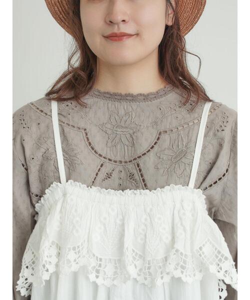 TSUHARU by Samansa Mos2（ツハルバイサマンサモスモス）の「【WHITE COLLECTION】スカラップ刺繍キャミワンピース（ワンピース・レディース・ホワイト・F）」の17枚目の写真