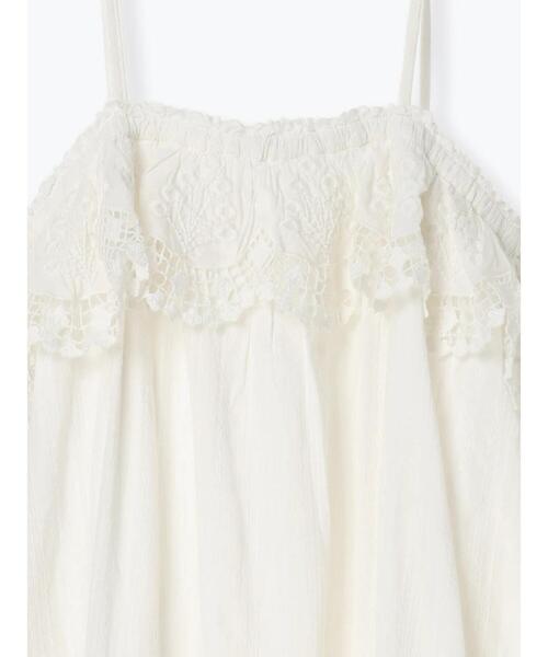 TSUHARU by Samansa Mos2（ツハルバイサマンサモスモス）の「【WHITE COLLECTION】スカラップ刺繍キャミワンピース（ワンピース・レディース・ホワイト・F）」の2枚目の写真