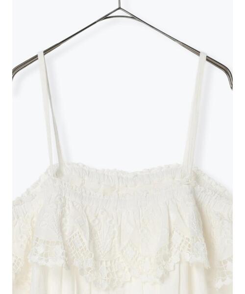 TSUHARU by Samansa Mos2（ツハルバイサマンサモスモス）の「【WHITE COLLECTION】スカラップ刺繍キャミワンピース（ワンピース・レディース・ホワイト・F）」の5枚目の写真