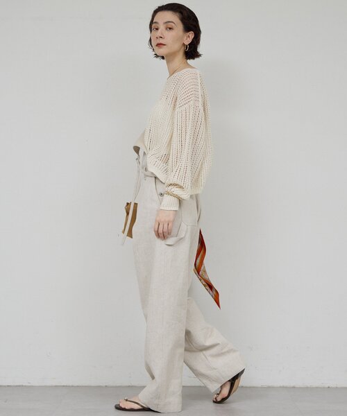 GALLARDAGALANTE(ガリャルダガランテ)の「レーシーメッシュニット(パーカー・レディース・グレー/ブラック/ホワイト・FREE)」の7枚目の写真