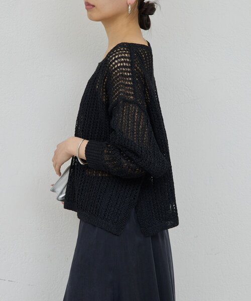 GALLARDAGALANTE(ガリャルダガランテ)の「レーシーメッシュニット(パーカー・レディース・グレー/ブラック/ホワイト・FREE)」の11枚目の写真