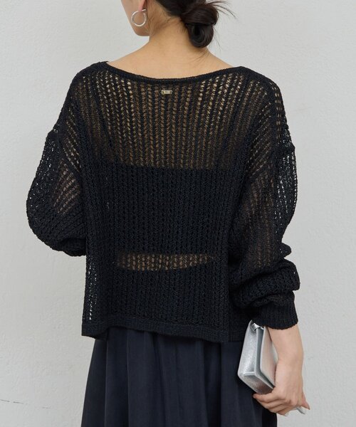 GALLARDAGALANTE(ガリャルダガランテ)の「レーシーメッシュニット(パーカー・レディース・グレー/ブラック/ホワイト・FREE)」の12枚目の写真