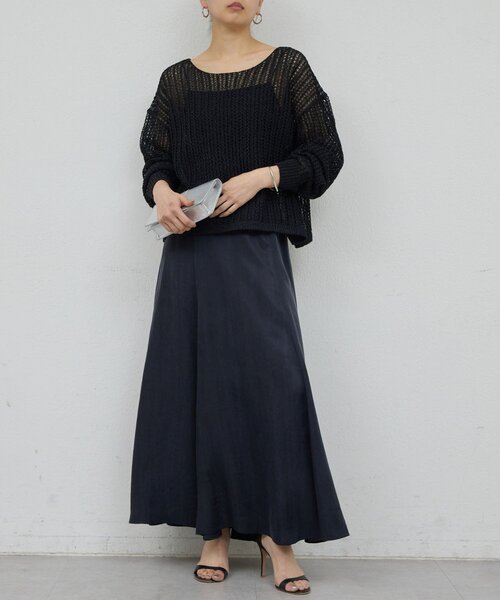 GALLARDAGALANTE(ガリャルダガランテ)の「レーシーメッシュニット(パーカー・レディース・グレー/ブラック/ホワイト・FREE)」の13枚目の写真