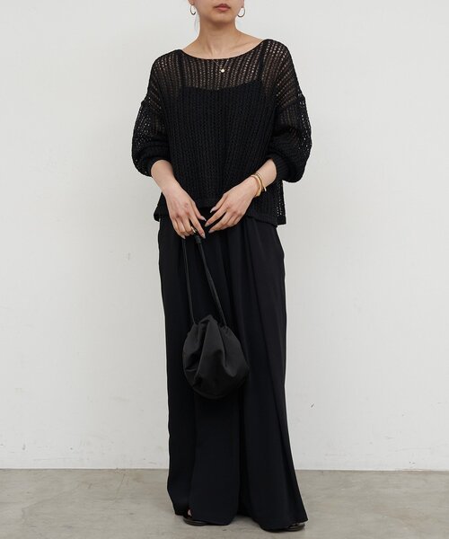 GALLARDAGALANTE(ガリャルダガランテ)の「レーシーメッシュニット(パーカー・レディース・グレー/ブラック/ホワイト・FREE)」の16枚目の写真