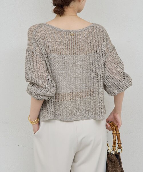 GALLARDAGALANTE(ガリャルダガランテ)の「レーシーメッシュニット(パーカー・レディース・グレー/ブラック/ホワイト・FREE)」の20枚目の写真