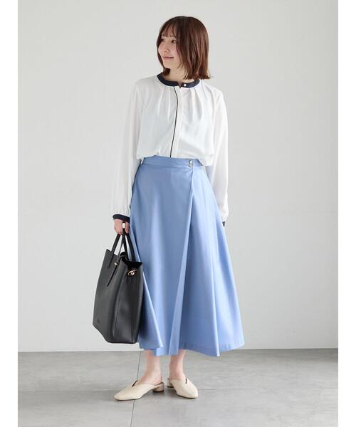 Te chichi（テチチ）の「アシメタックフレアスカート（スカート・レディース・サックスブルー/ネイビー/ベージュ・M/S）」の10枚目の写真