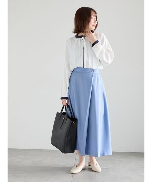 Te chichi（テチチ）の「アシメタックフレアスカート（スカート・レディース・サックスブルー/ネイビー/ベージュ・M/S）」の11枚目の写真