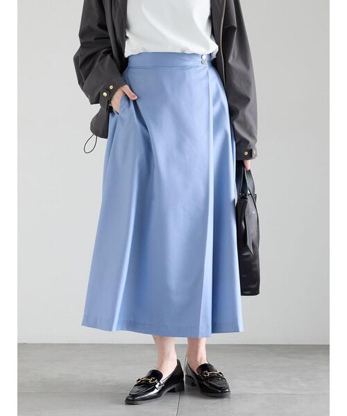 Te chichi（テチチ）の「アシメタックフレアスカート（スカート・レディース・サックスブルー/ネイビー/ベージュ・M/S）」の14枚目の写真