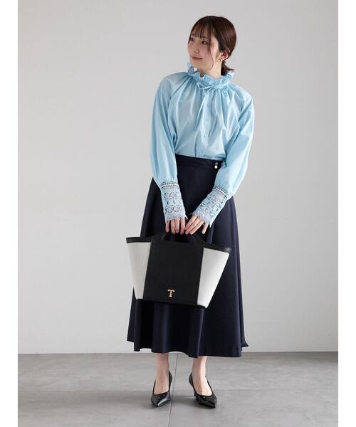 Te chichi（テチチ）の「アシメタックフレアスカート（スカート・レディース・サックスブルー/ネイビー/ベージュ・M/S）」の18枚目の写真