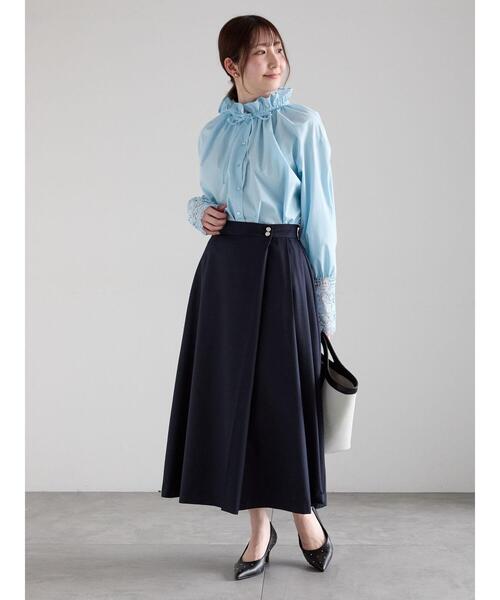 Te chichi（テチチ）の「アシメタックフレアスカート（スカート・レディース・サックスブルー/ネイビー/ベージュ・M/S）」の19枚目の写真