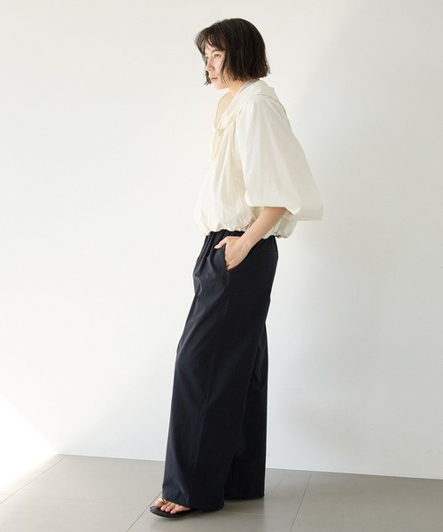 BABYLONE(バビロン)の「【多機能素材】撥水スカーフ付きブルゾン(ブルゾン・レディース・ブラック/ホワイト・フリー)」の8枚目の写真