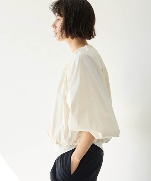 BABYLONE(バビロン)の「【多機能素材】撥水スカーフ付きブルゾン(ブルゾン・レディース・ブラック/ホワイト・フリー)」の10枚目の写真