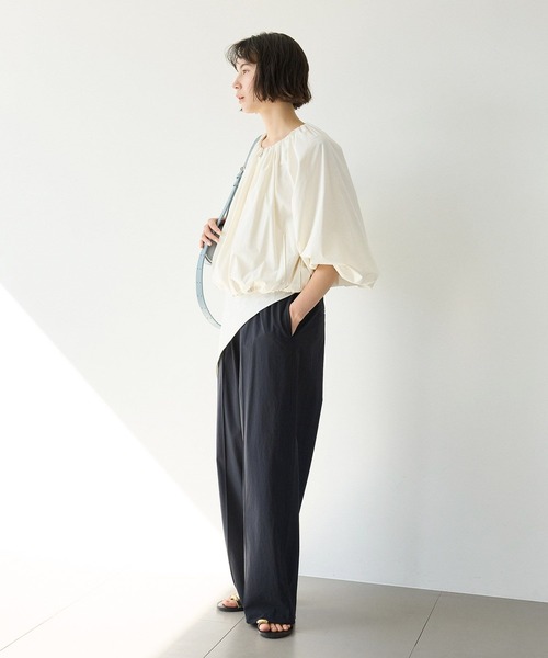 BABYLONE(バビロン)の「【多機能素材】撥水スカーフ付きブルゾン(ブルゾン・レディース・ブラック/ホワイト・フリー)」の13枚目の写真