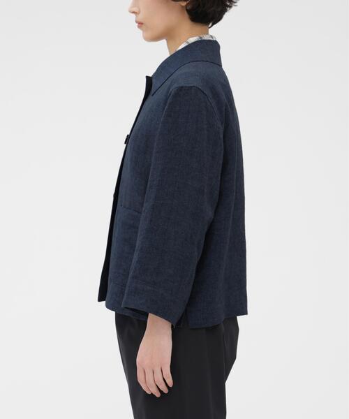 MARGARET HOWELL（マーガレットハウエル）の「FADED LINEN（ブルゾン・レディース・ブルー/ブラウン・2/1）」の7枚目の写真