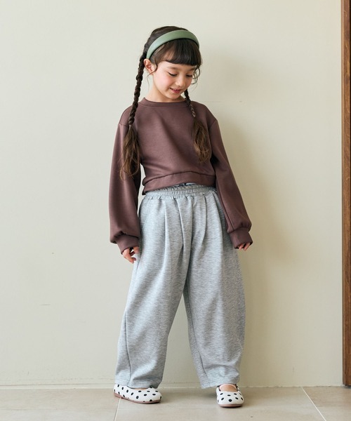 Piet（ピエット）の「スウェットカーブパンツ（スウェットパンツ・キッズ・グレー/オフホワイト/ブラウン/ブラック・130/110/120/100）」の11枚目の写真