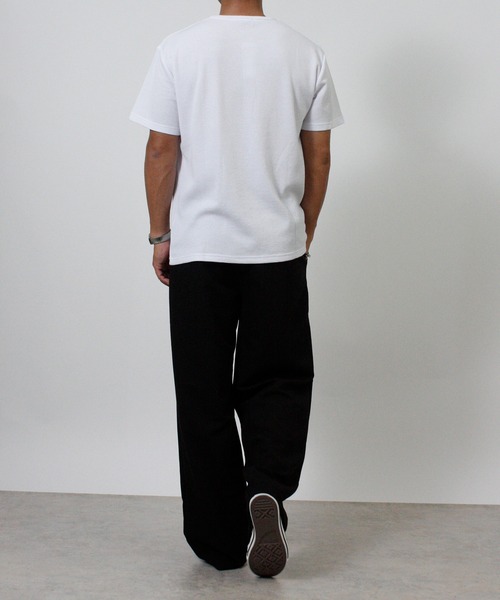 NYLAUS(ナイラス)の「【Nylaus】ヘンリーネック ワッフル 半袖Tシャツ 無地 ストレッチ(Tシャツ/カットソー・メンズ・杢グレー/ホワイト/ブラック・L/LL/M)」の16枚目の写真