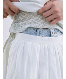 ドロストレースカットトップス 【夏服】 【レイヤードトップス】【シアーシャツ】