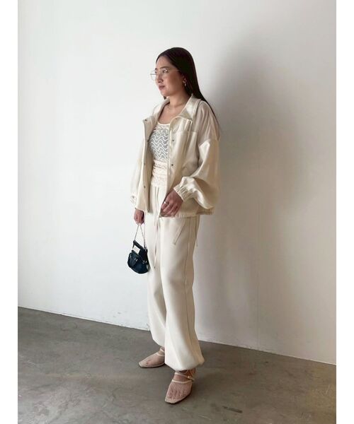 LAGUNAMOON(ラグナムーン)の「ドロストレースカットトップス 【夏服】 【レイヤードトップス】【シアーシャツ】(シャツ/ブラウス・レディース・ブラック/アイボリー/ミント・FREE)」の6枚目の写真