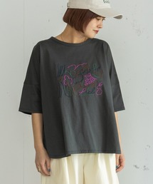 POU DOU DOU | ダンシングフルーツ刺繍ゆるTee(Tシャツ/カットソー)